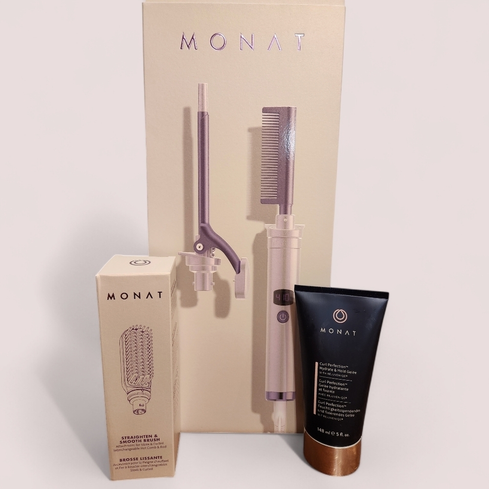 Sleek & Curled Interchangeable Hot Comb & Rod + Curl Perfection Gelée